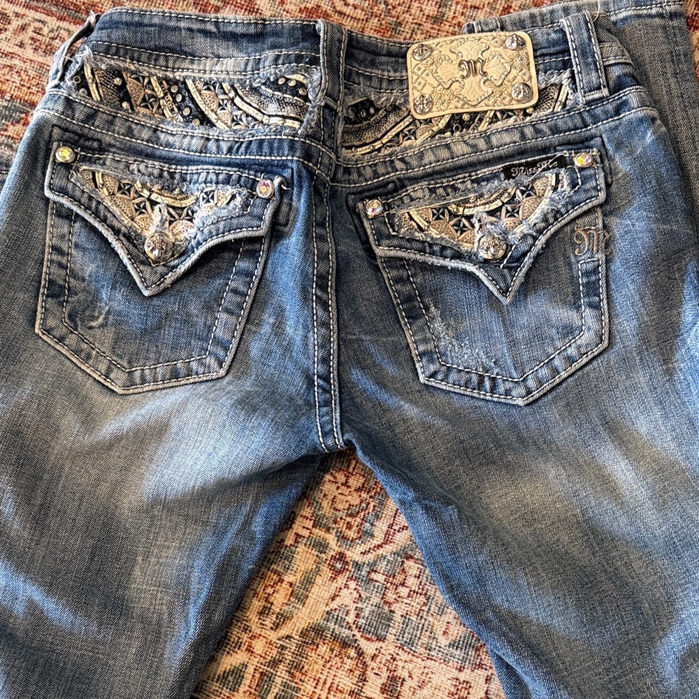 Miss Me Blue Skinny Jeans